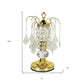 15" Gold Ceramic Bedside Table Lamp