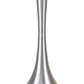 28" Silver Metal Bedside Table Lamp With White Shade