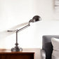 Silver Metal Swing Arm Table Lamp