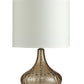 Brown Textured Glass Table Lamp