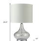 Clear Textured Glass Table Lamp