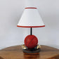 15" Orange Bedside Table Lamp With White Shade