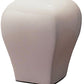 13" White Ceramic Bedside Table Lamp With Off-White Shade