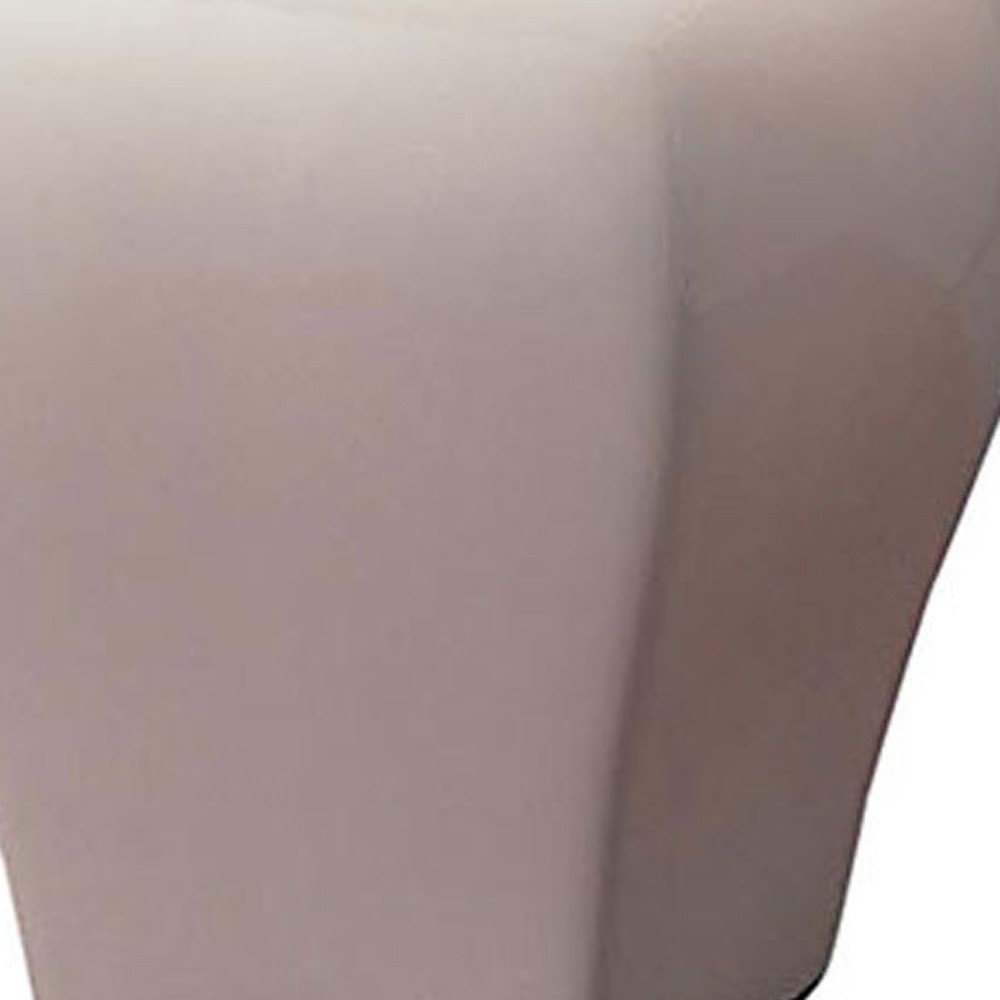 13" White Ceramic Bedside Table Lamp With Off-White Shade