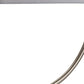 23" Silver Curved Table Lamp With White Rectangle Shade