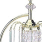 27" Gold Metal Chandelier Faux Crystal Table Lamp