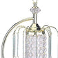 27" Gold Metal Chandelier Faux Crystal Table Lamp