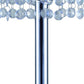 26" Silver Glam Two Tier Chandelier USB Table Lamp