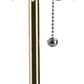 20" Gold Metal Bedside Table Lamp With Clear Drum Shade