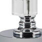 20" Silver Crystal Stacked Geo Cubes Table Lamp With White Classic Empire Shade
