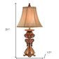 Antique Inspired Table Lamp with Linen Lamp Shade