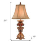 Antique Inspired Table Lamp with Linen Lamp Shade