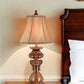Antique Inspired Table Lamp with Linen Lamp Shade