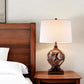 Brown Metallic Mosaic Design Table Lamp