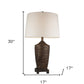 Fantastic Rustic Ribbed Bronze Table Lamp
