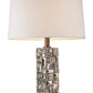 Silver Table Lamp with Abstract Mirror Design