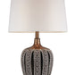 Primo Tall Brown Table Lamp with White Lamp Shade
