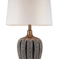 Primo Tall Brown Table Lamp with White Lamp Shade