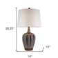 Primo Tall Brown Table Lamp with White Lamp Shade