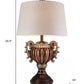 Tall Bronze Urn Shaped Table Lamp