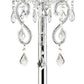 Glam Silver Faux Crystal Accent Table Lamp with See Thru Shade