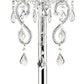 Glam Silver Faux Crystal Accent Table Lamp with See Thru Shade