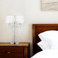 Glam Silver Faux Crystal Accent Table Lamp with See Thru Shade