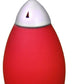 11" Red And Silver Acrylic And Metal Rocket Shaped Bedside Lamp