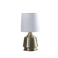 14 Inch Brass Bedside Table Lamp With White Empire Shade For Bedroom Decor And Soft Lighting