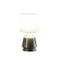 14" Brass Bedside Table Lamp With White Empire Shade