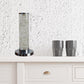 13" Silver Metal Column LED Rope Table Lamp With Clear
