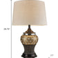 Glitzy Gold Bejeweled Table Lamp