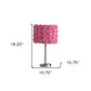 18” Pink Roses Acrylic And Metal Table Lamp