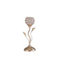 14" Gold Bedside Table Lamp With Clear Novelty Shade
