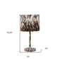 19" Brown And Black Bedside Table Lamp With Brown And Black Drum Shade
