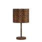 19" Amber And Black Bedside Lamp With Drum Shade