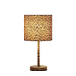 19" Amber And Black Bedside Lamp With Drum Shade