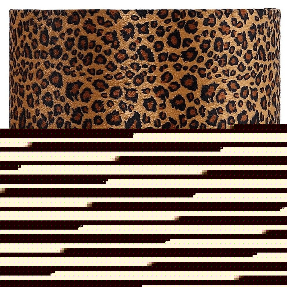 19" Amber And Black Bedside Lamp With Drum Shade