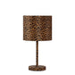 19" Amber And Black Bedside Lamp With Drum Shade