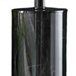 21" Glass LED Cylinder Table Lamp with Nightlight and White Drum Shade