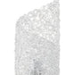22" Silver Bedside Table Lamp With White Swirl Novelty Shade