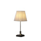 19" Silver Bedside Table Lamp With White Empire Shade