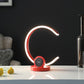 13" Red Contempo C Shape LED  with USB Desk or Table Lamp