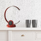 13" Red Contempo C Shape LED  with USB Desk or Table Lamp