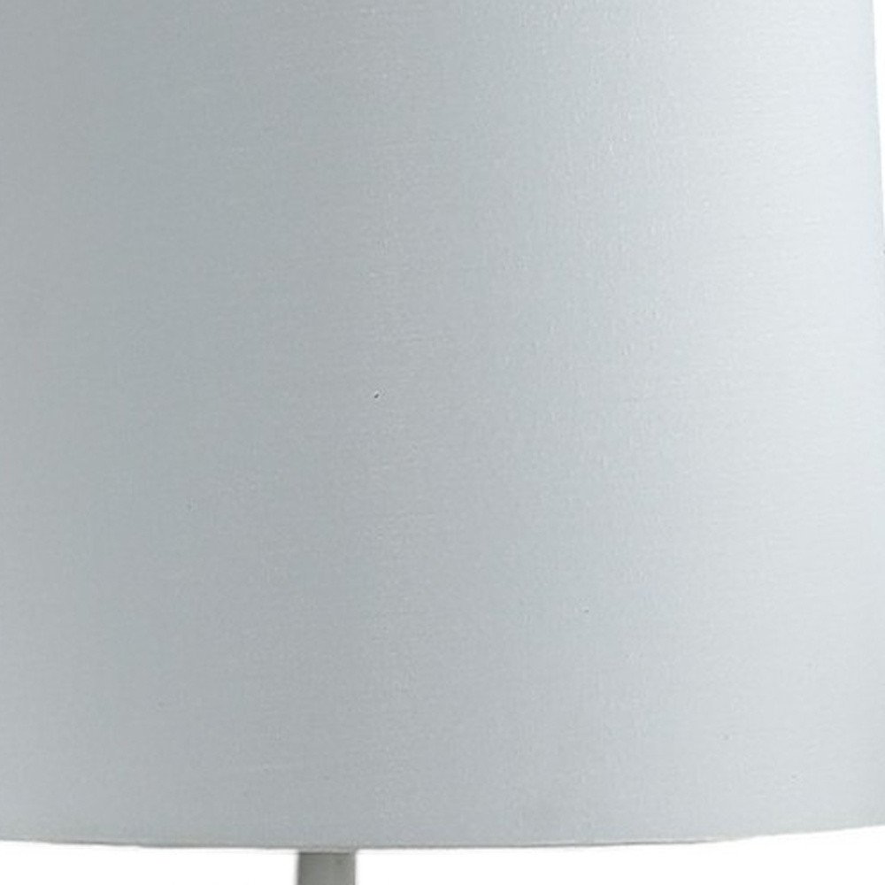 17" White Pineapple Table Lamp With Empire Shade