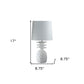 17" White Pineapple Table Lamp With Empire Shade