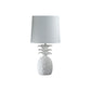 17" White Pineapple Table Lamp With Empire Shade