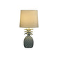 17" White Pineapple Table Lamp With Empire Shade