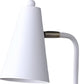 20" Compact White Metal Desk Lamp