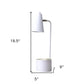 20" Compact White Metal Desk Lamp
